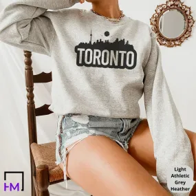 Toronto Skyline Shirt, Toronto Gift Ideas For Women or Men, Toronto Canada Sweatshirt, T-Shirt or Hoodie