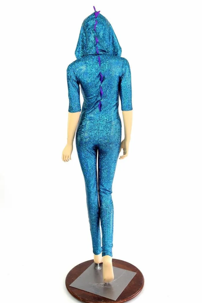 Turquoise Holo Dragon Catsuit