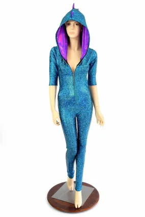Turquoise Holo Dragon Catsuit