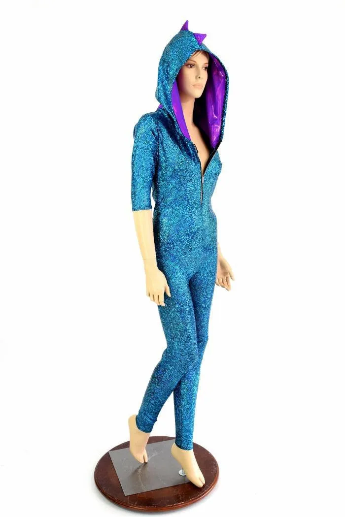 Turquoise Holo Dragon Catsuit