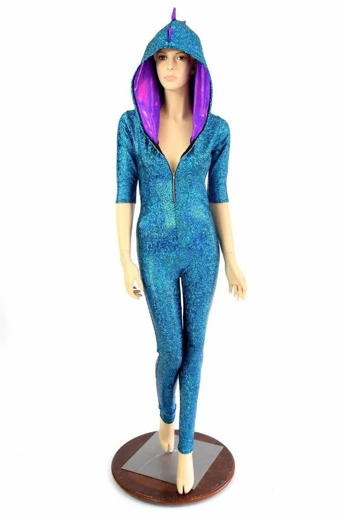 Turquoise Holo Dragon Catsuit