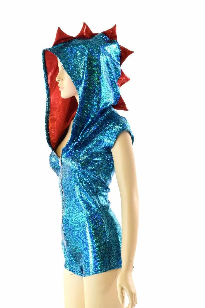 Turquoise Shattered Glass Romper
