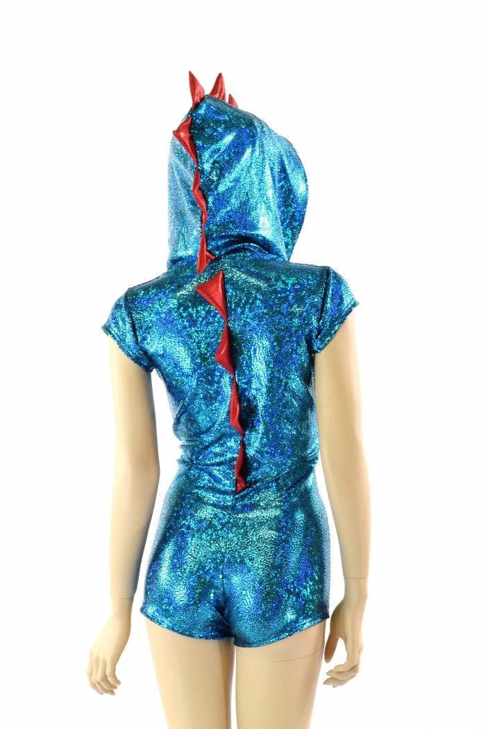 Turquoise Shattered Glass Romper