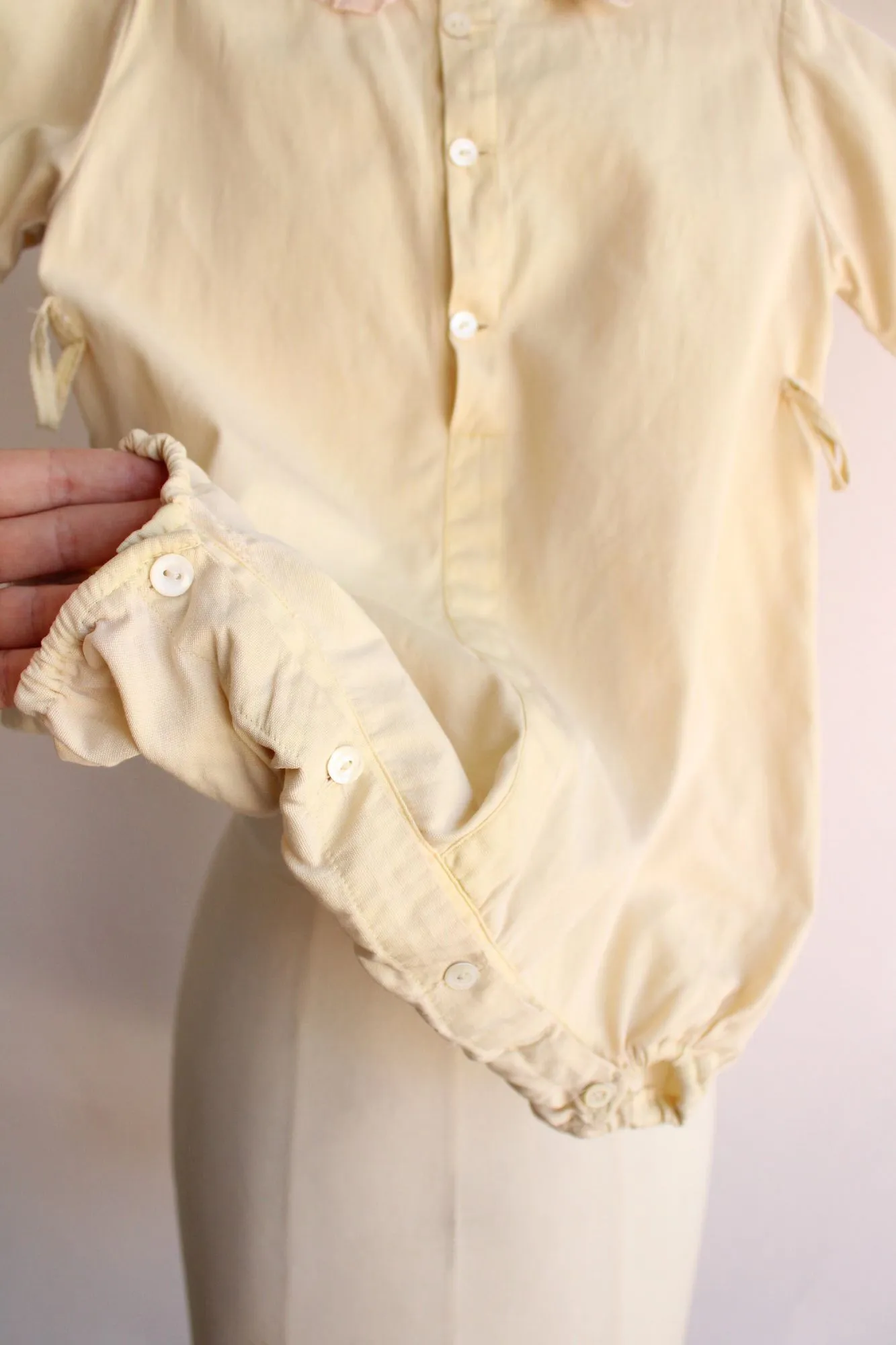 Vintage 1950s Yellow Baby Romper, Age 2 Girls