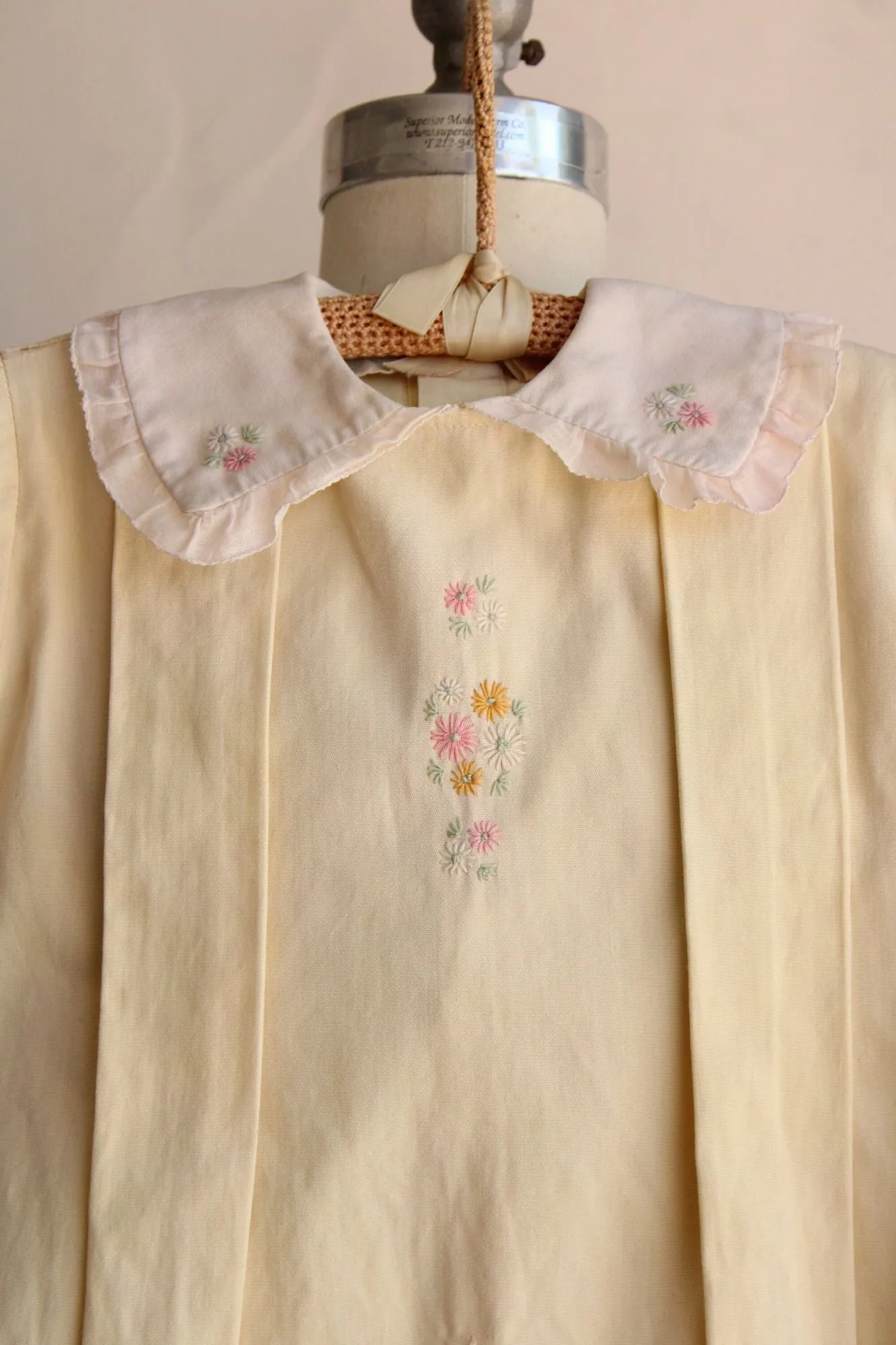 Vintage 1950s Yellow Baby Romper, Age 2 Girls
