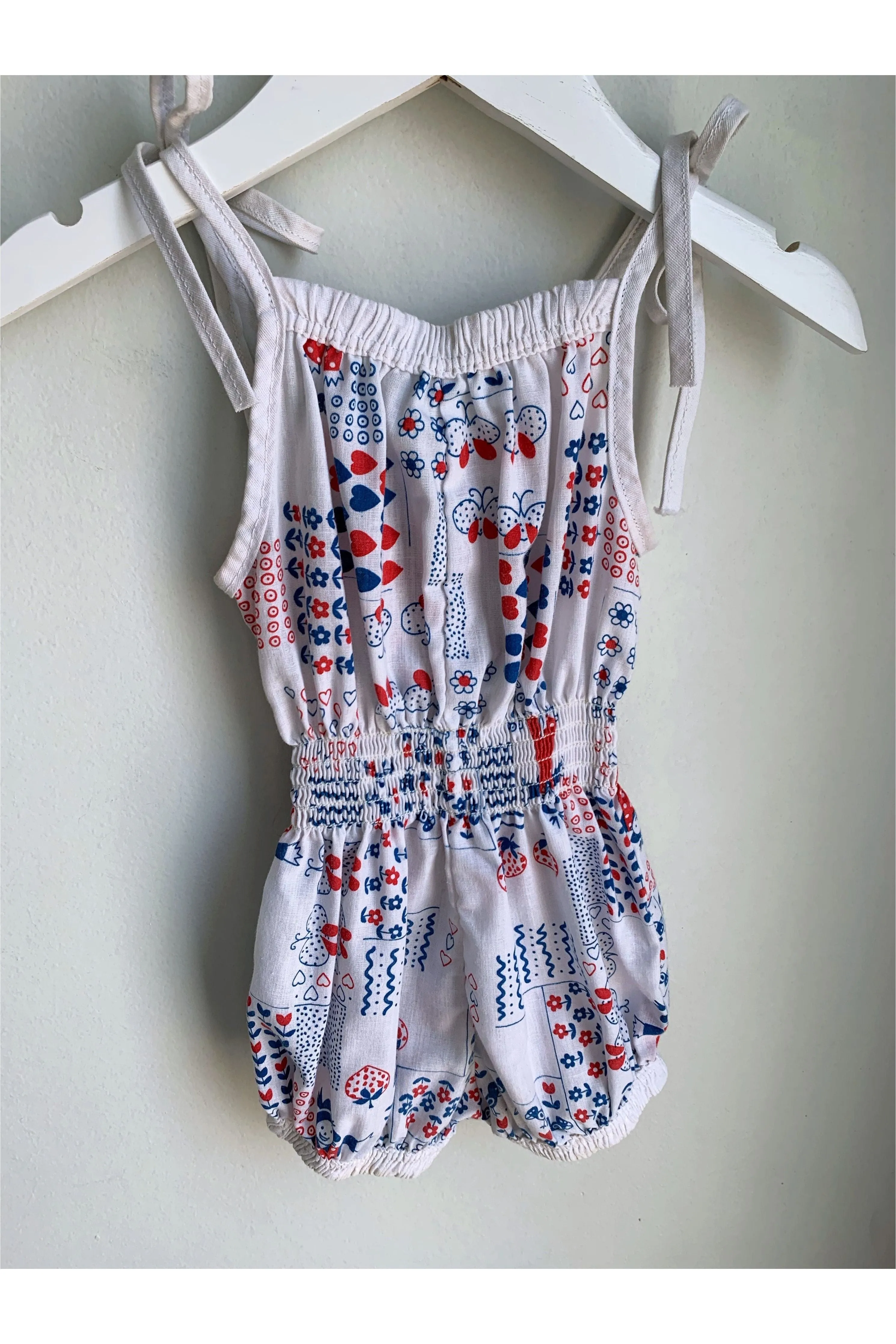 Vintage 70’s Fun Mixed Print Romper - 2