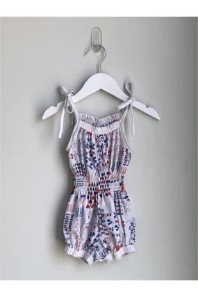 Vintage 70’s Fun Mixed Print Romper - 2