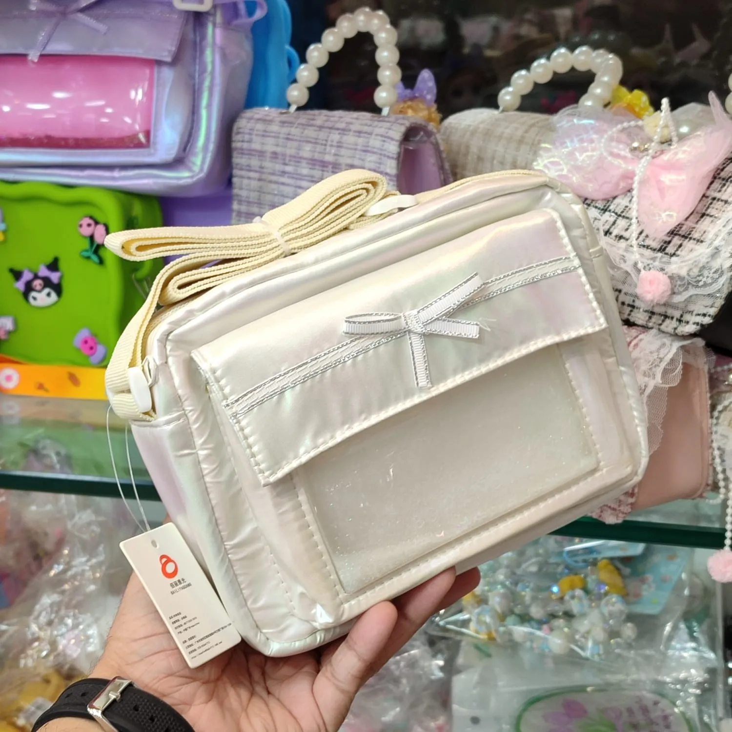 Water Glitter Filled Holographic Crossbody