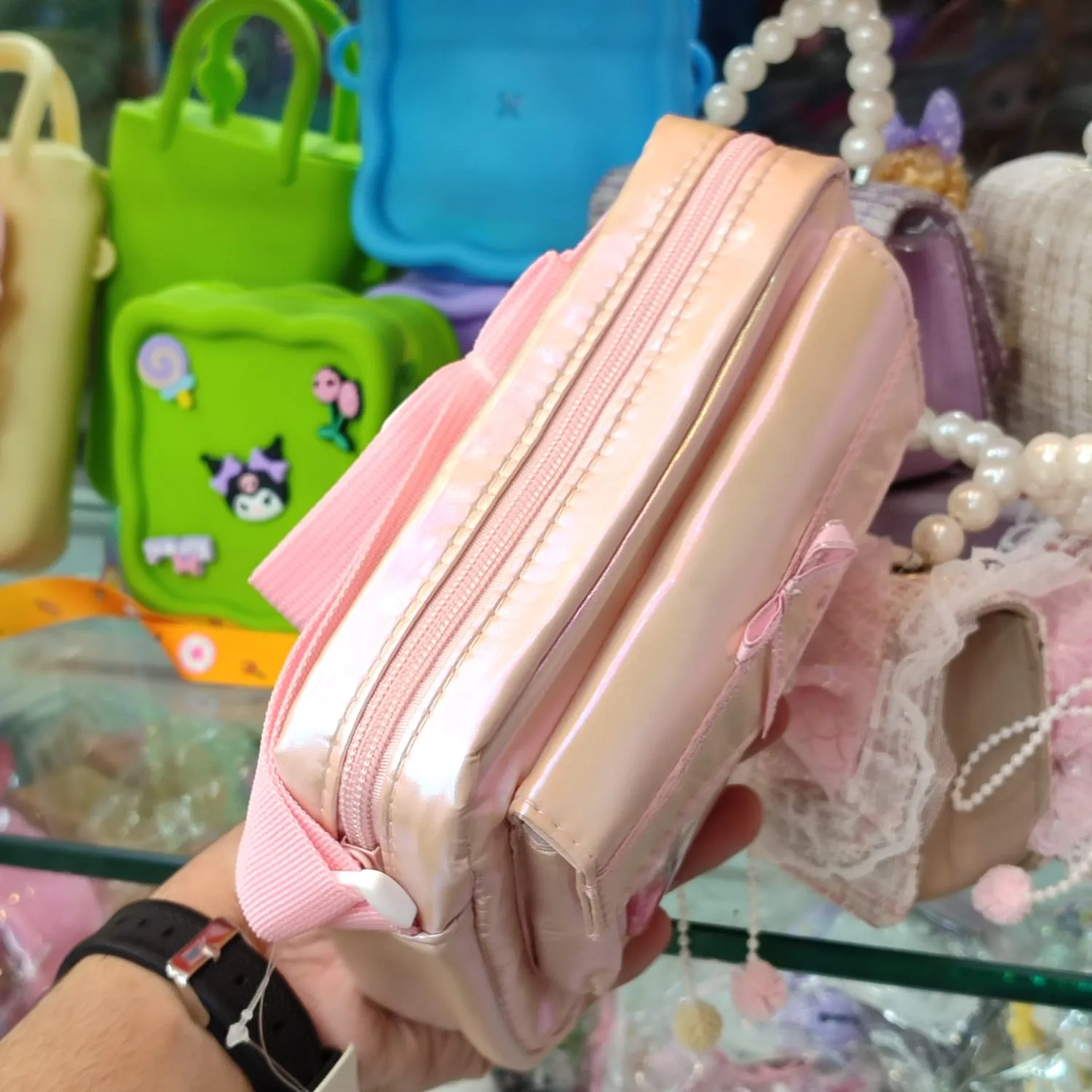 Water Glitter Filled Holographic Crossbody
