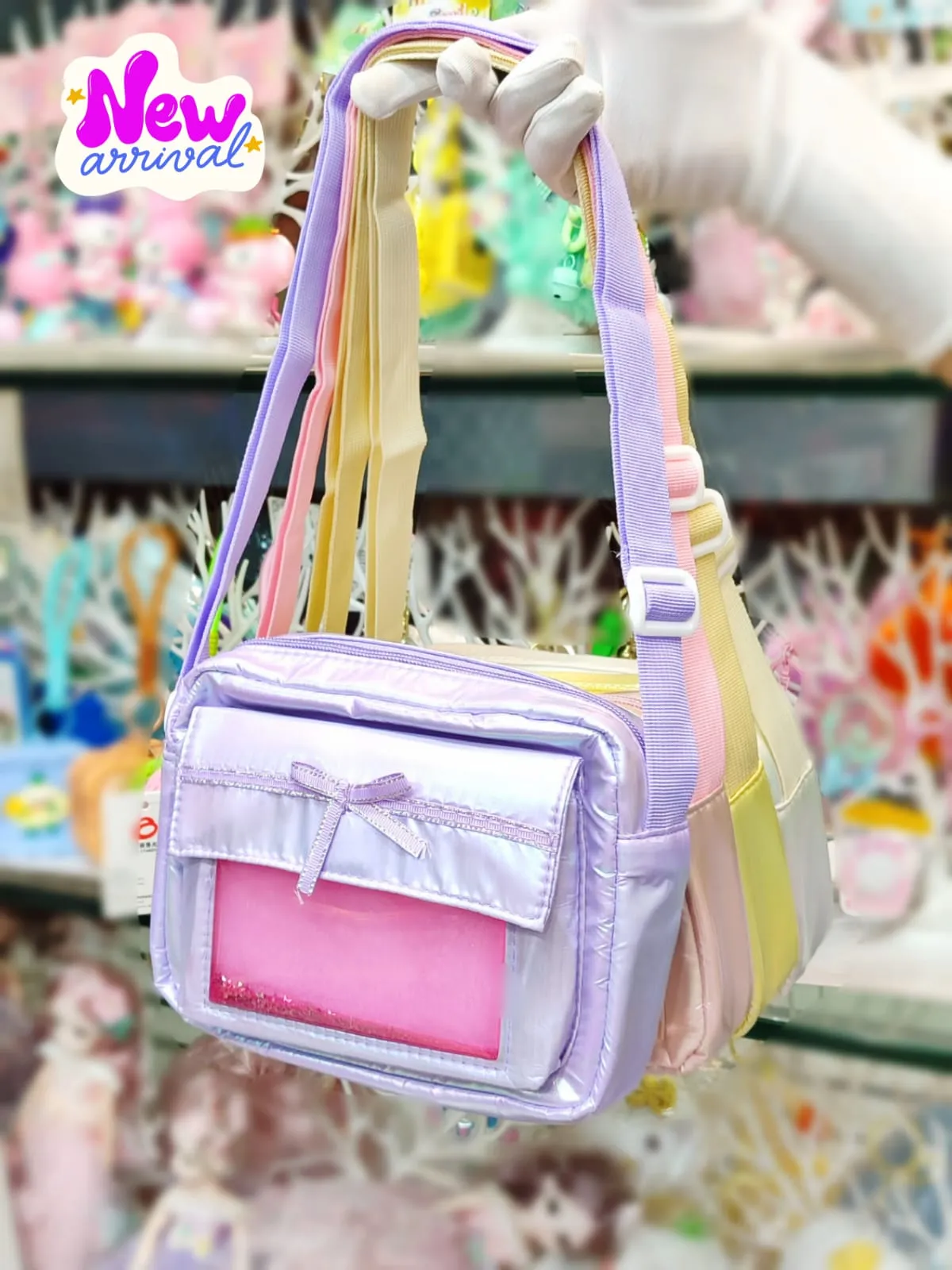 Water Glitter Filled Holographic Crossbody