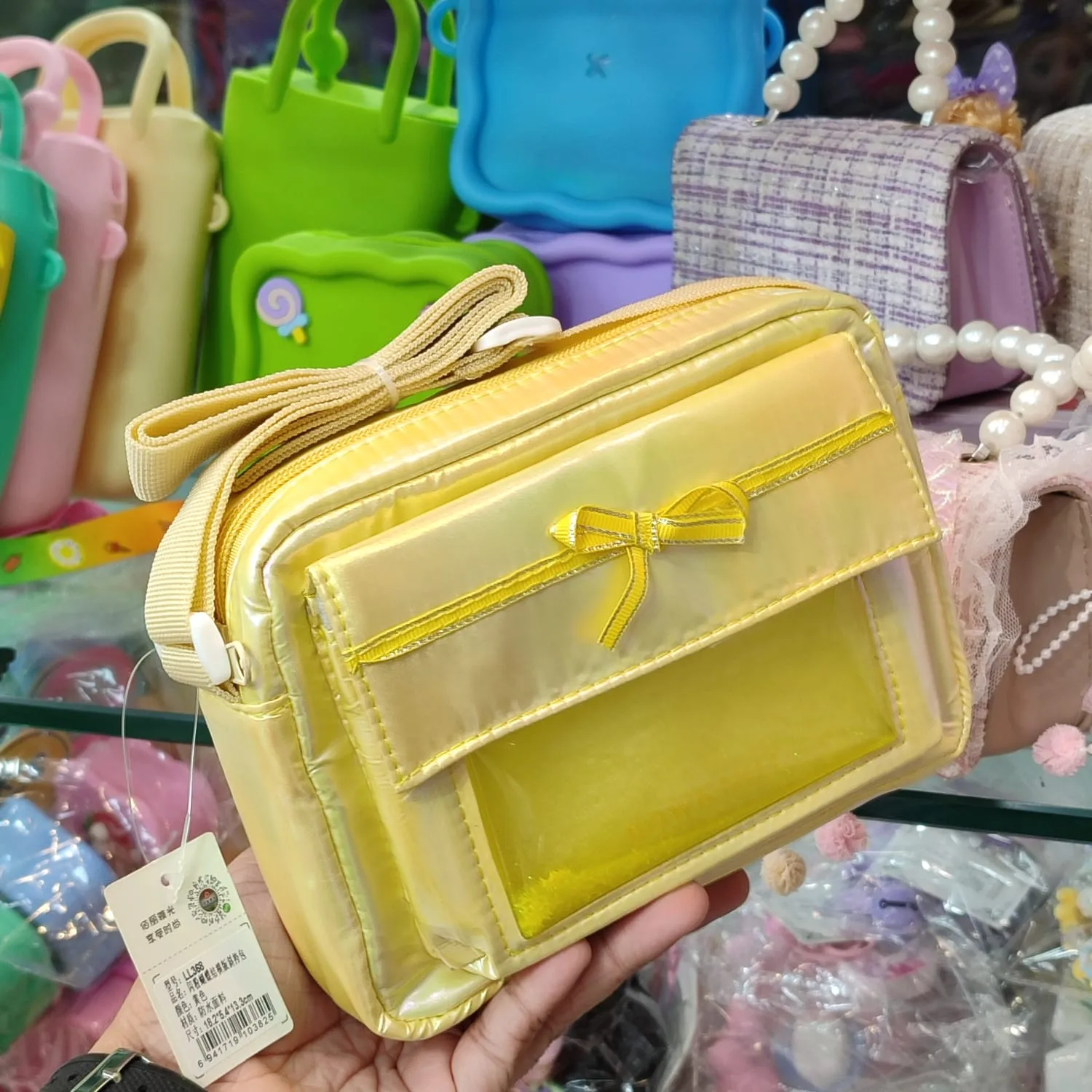 Water Glitter Filled Holographic Crossbody