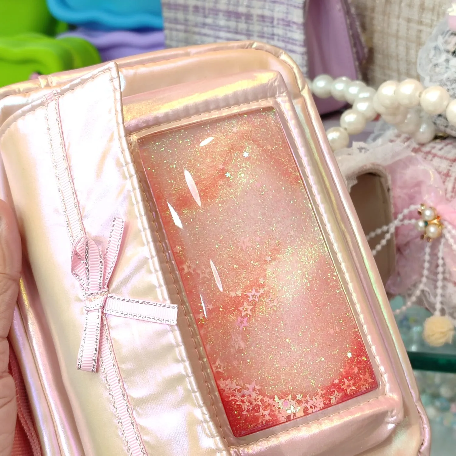 Water Glitter Filled Holographic Crossbody