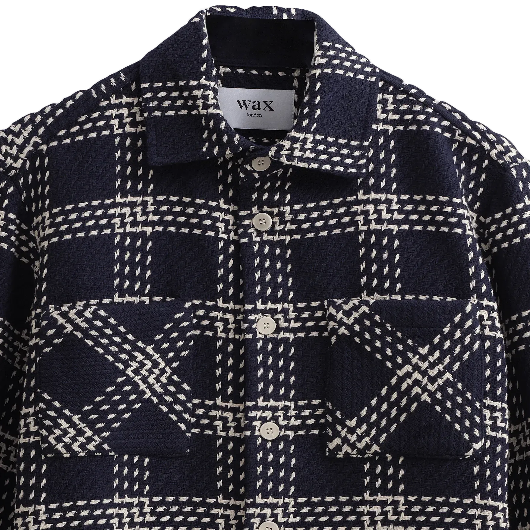 Whiting Overshirt - Navy Lattice Check