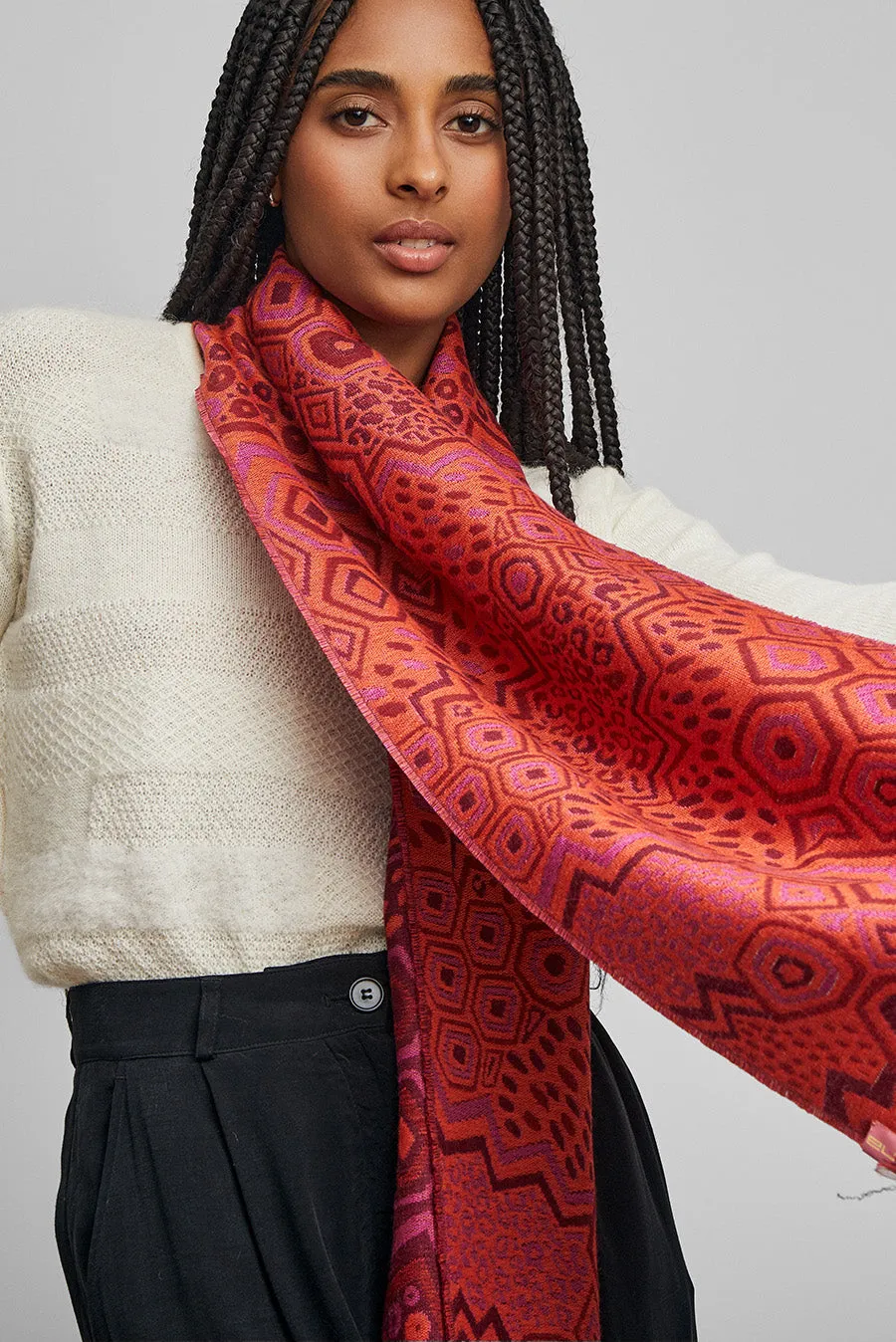 Wife Scarf Baby Alpaca Color Fucsia