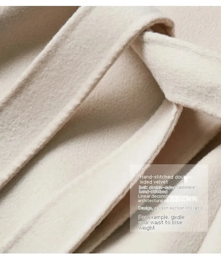 Winter Creamy-white Temperament Woollen Jacket