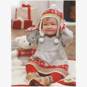 Winter Fair Isle Grey 100% Cotton Sweater Dress