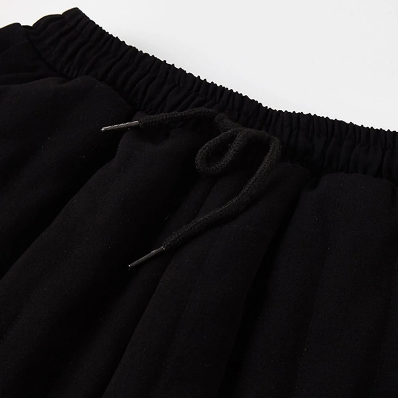 WLS Dark Oversized Thick Ankle-Length Pants