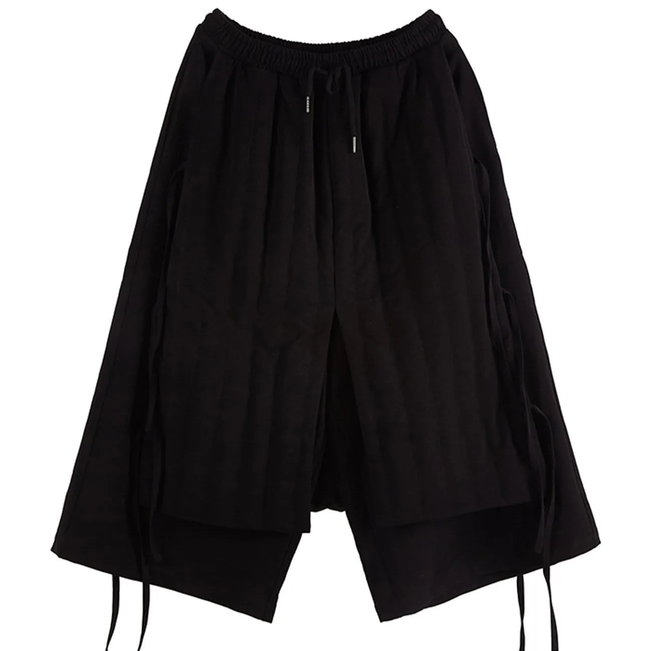 WLS Dark Oversized Thick Ankle-Length Pants