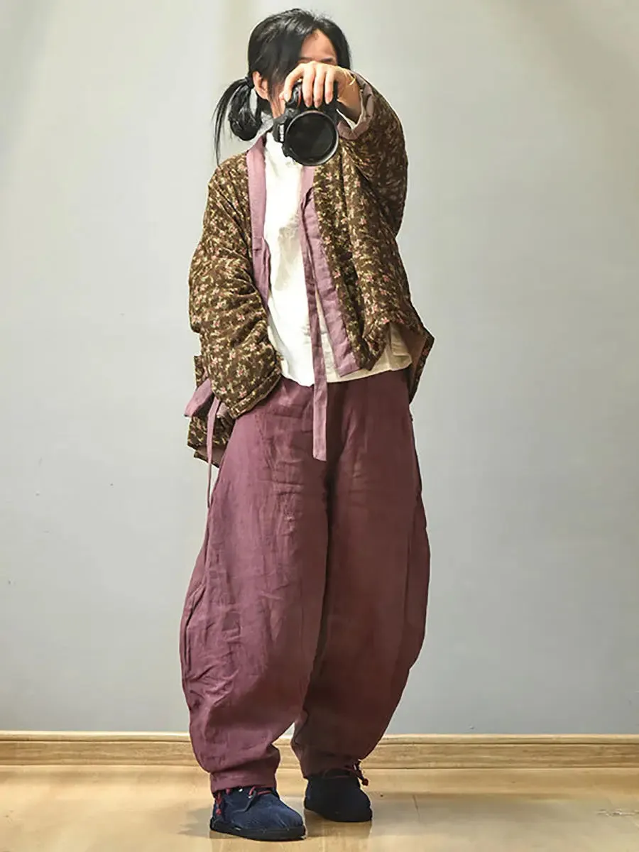 Women Cotton Winter Ethnic Floral Coat