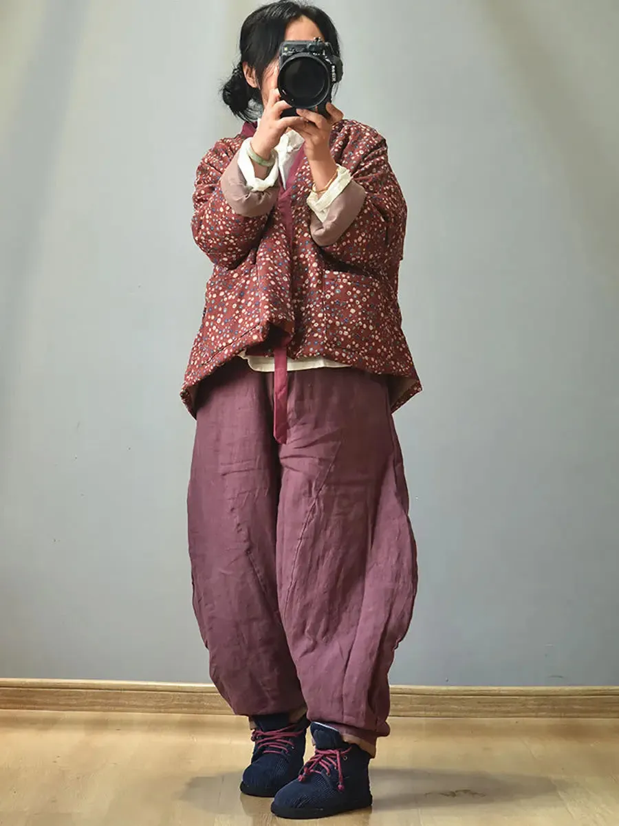 Women Cotton Winter Ethnic Floral Coat