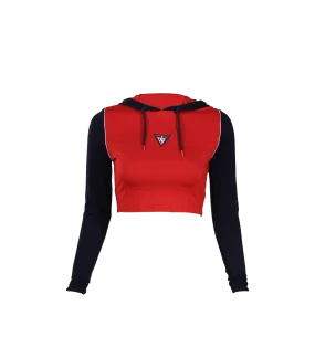 Women's Body Graffiti Long Sleeve Crop-top Hoodie (Emblem)