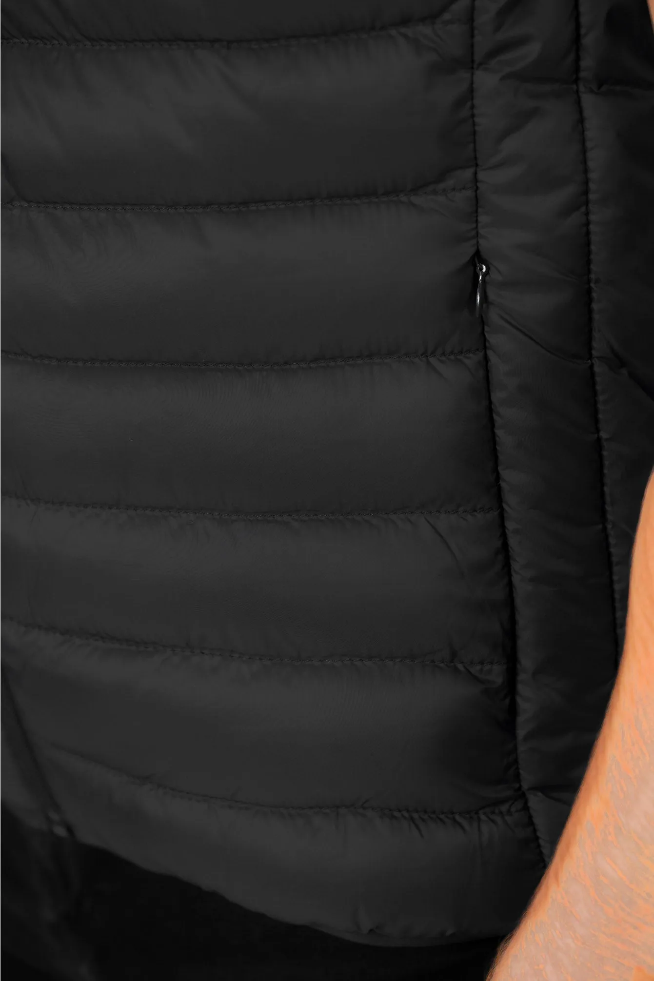 Yellin Quilted Puffer Gilet with Fleece Lined Collar in Jet Black - Tokyo Laundry