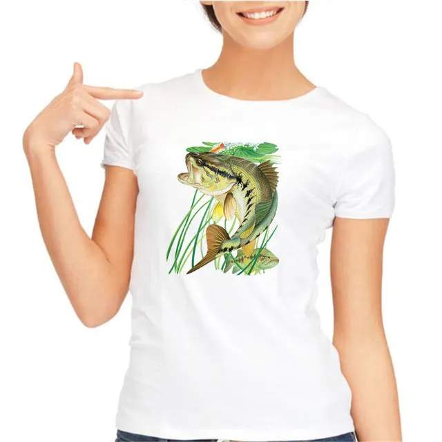 yiwuliming Womens t shirt Harajuku go fishings t -Shirt For lady 2017 summer popular female t shirt funny kawaii tops tees
