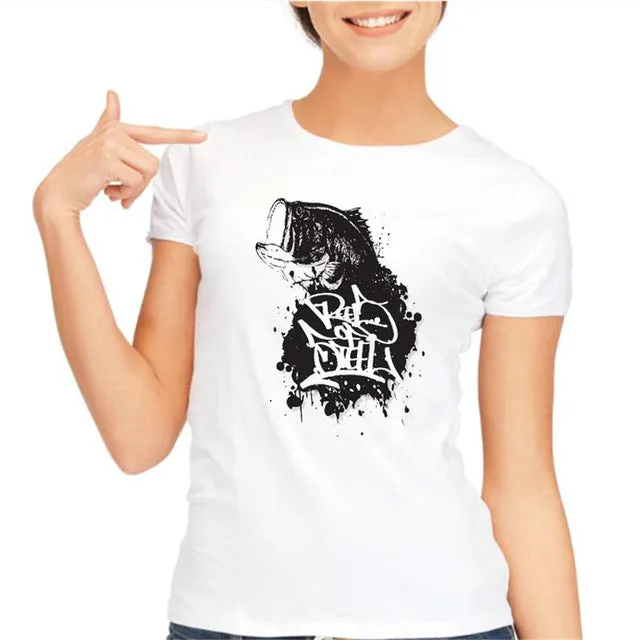 yiwuliming Womens t shirt Harajuku go fishings t -Shirt For lady 2017 summer popular female t shirt funny kawaii tops tees