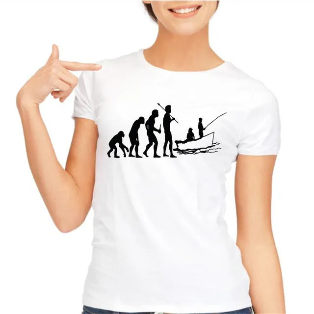 yiwuliming Womens t shirt Harajuku go fishings t -Shirt For lady 2017 summer popular female t shirt funny kawaii tops tees