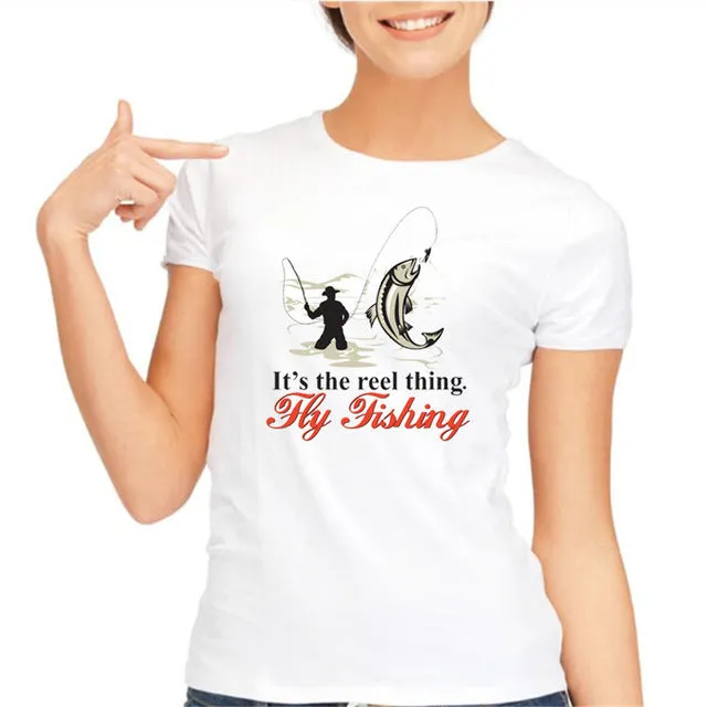 yiwuliming Womens t shirt Harajuku go fishings t -Shirt For lady 2017 summer popular female t shirt funny kawaii tops tees