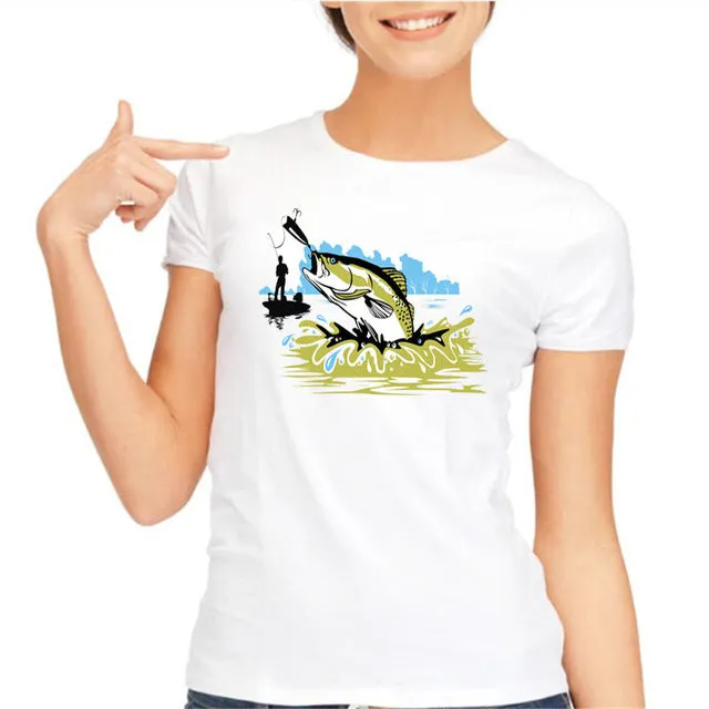 yiwuliming Womens t shirt Harajuku go fishings t -Shirt For lady 2017 summer popular female t shirt funny kawaii tops tees