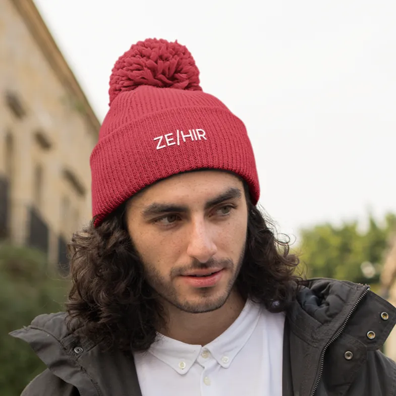 Ze/Hir Pronouns Beanie Hat