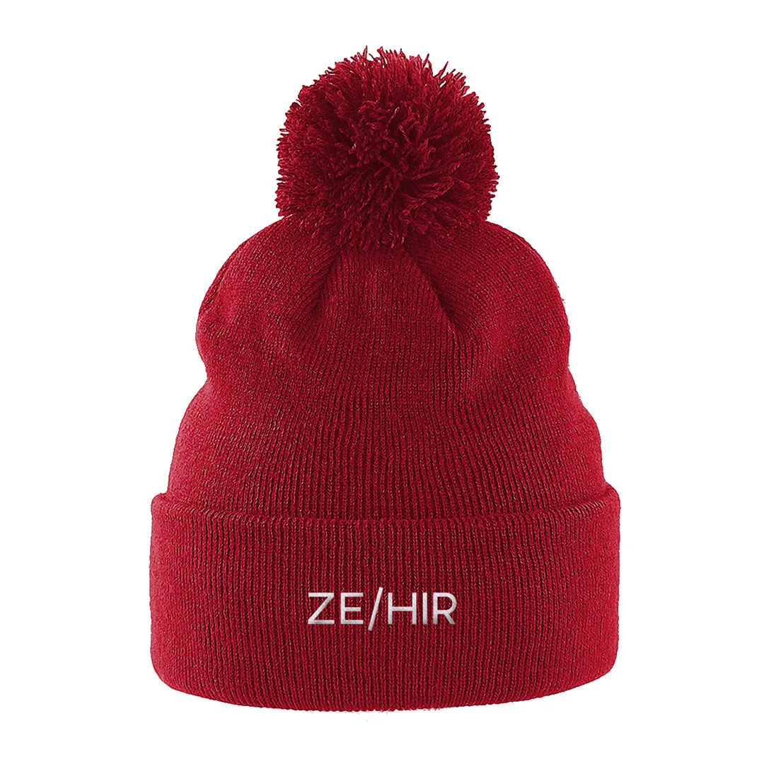 Ze/Hir Pronouns Beanie Hat