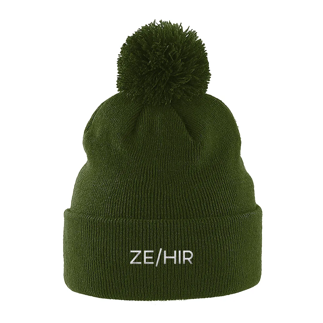 Ze/Hir Pronouns Beanie Hat